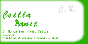 csilla manit business card